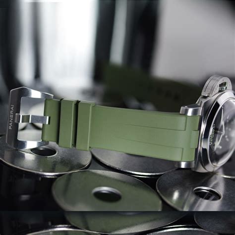 green panerai rubber|Panerai strap release system.